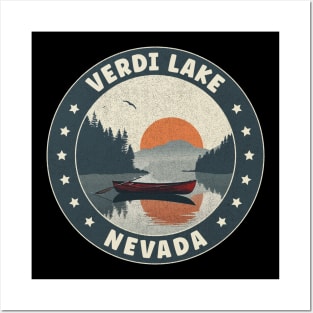 Verdi Lake Nevada Sunset Posters and Art